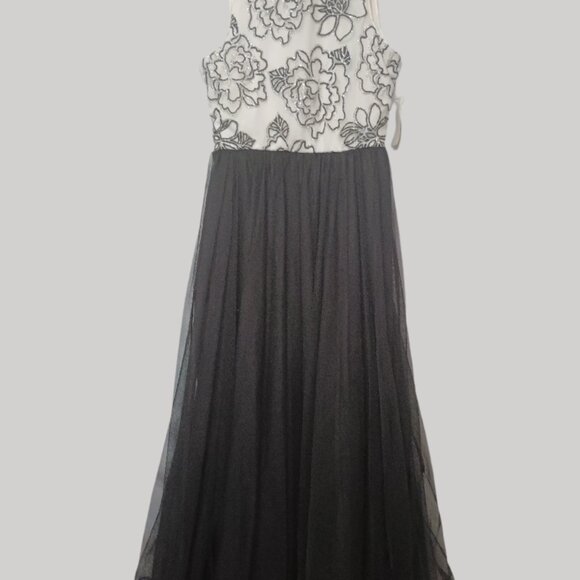 SPEECHLESS Girls Ivory/Black Sleeveless Party Dress with glitter and lace Size 1 SPEECHLESS Girls Ivory/Black Sleeveless Party Dress with glitter and lace Size 1